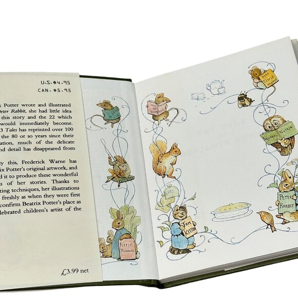 Royal Albert Benjamin Bunny Figurine Story Book Set 1989 Beatrix Potter 4 Inch - Picture 15 of 16